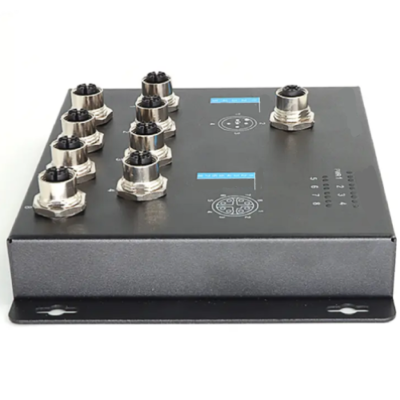 8 Port Ethernet Switch with PoE+ and M12 Connectors - Asset Track Pro