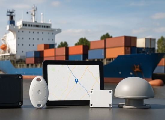 GPS tracking devices with cargo ship